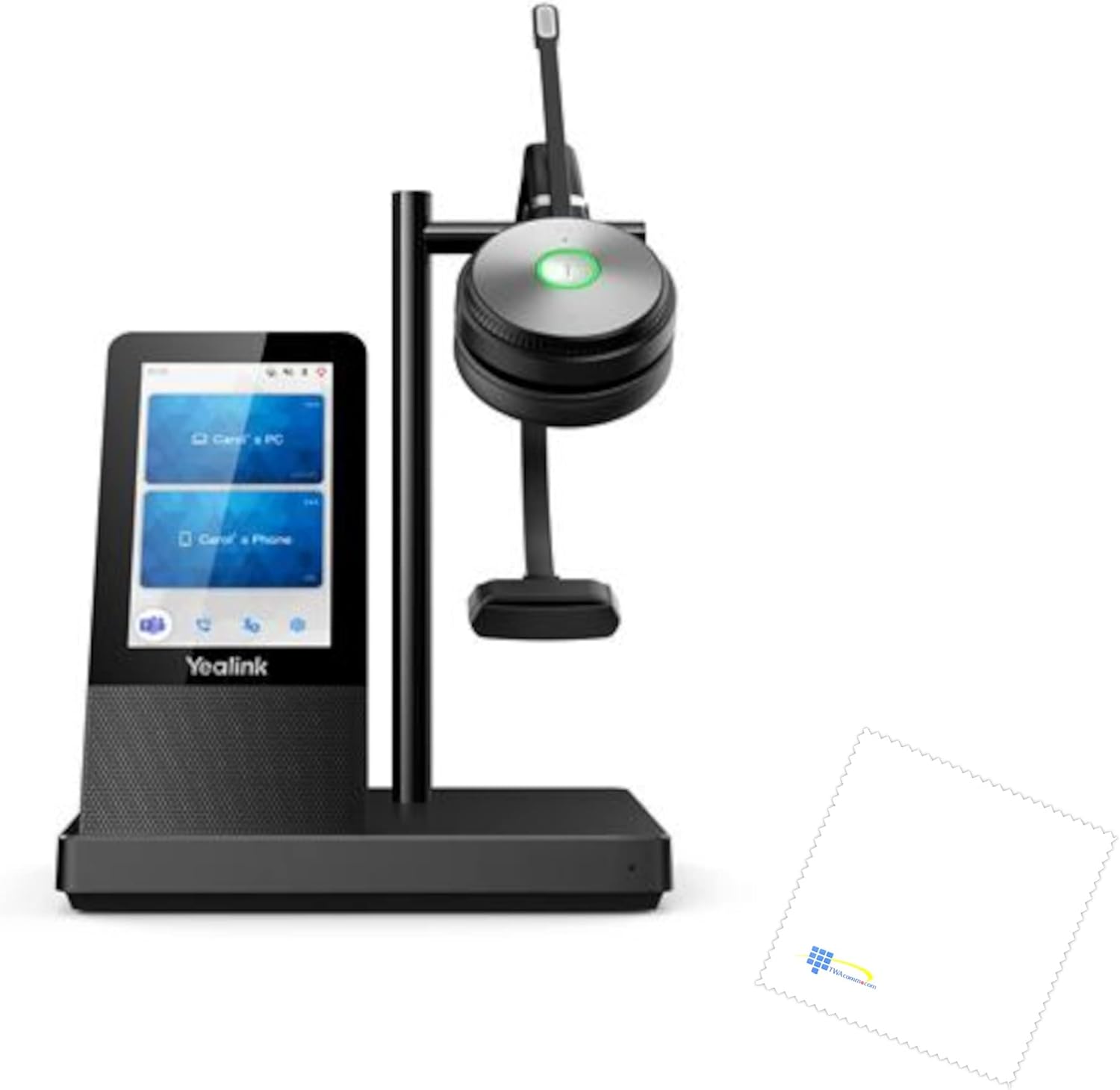 Yealink WH66-MONO-UC Wireless Business Headset Bundle with Microphone for Computer Laptop DECT Headset for Office VoIP Phone IP Phone Teams Phone Workstation for UC Communication