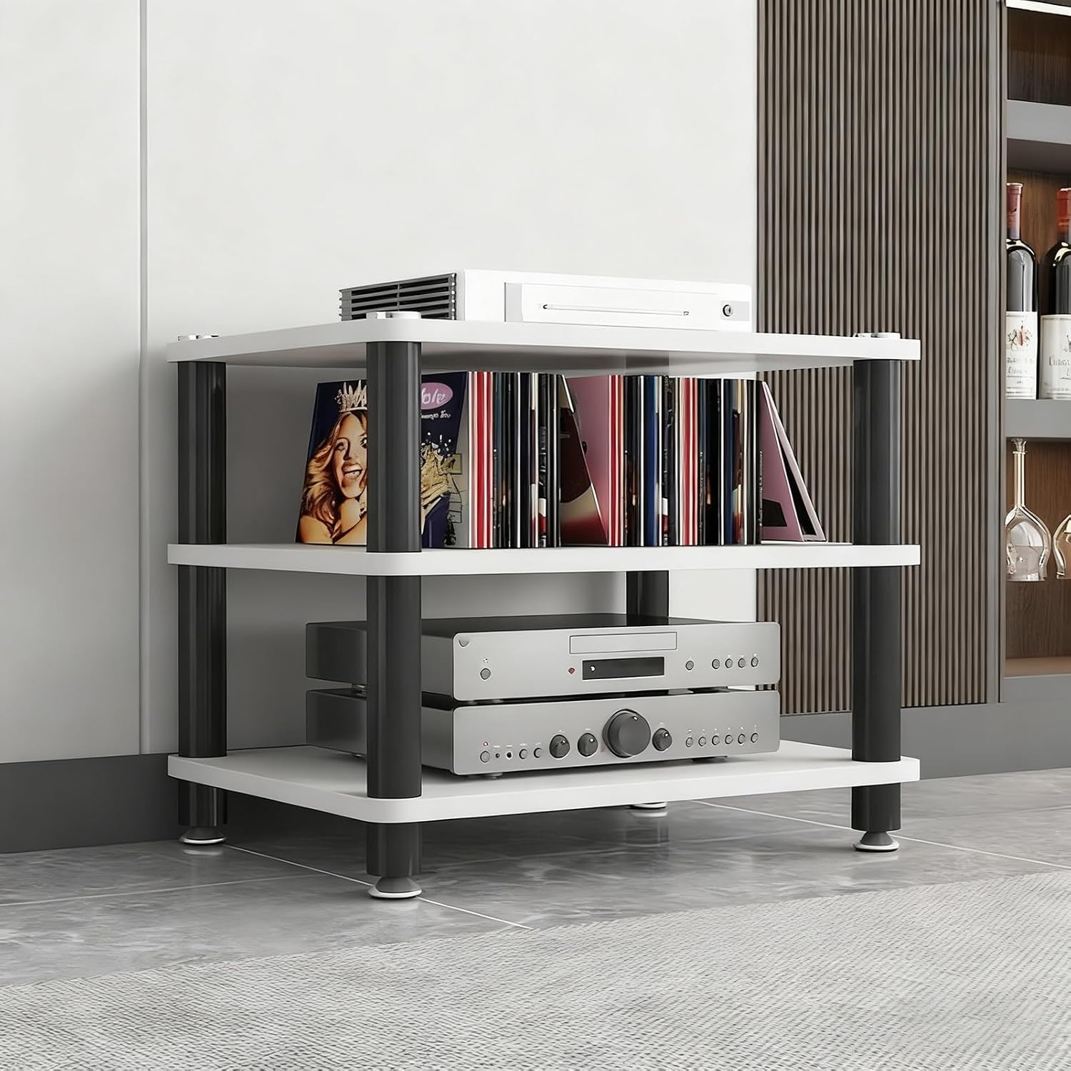 JDPYURV 3/4 Tier Audio-Video Media Stand