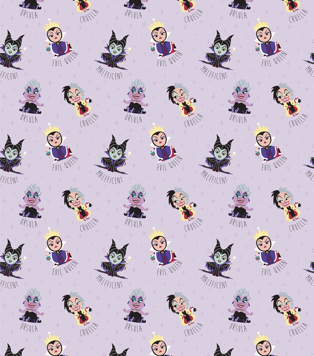 Disney Disney Cutie Villains Toss Cotton Fabric