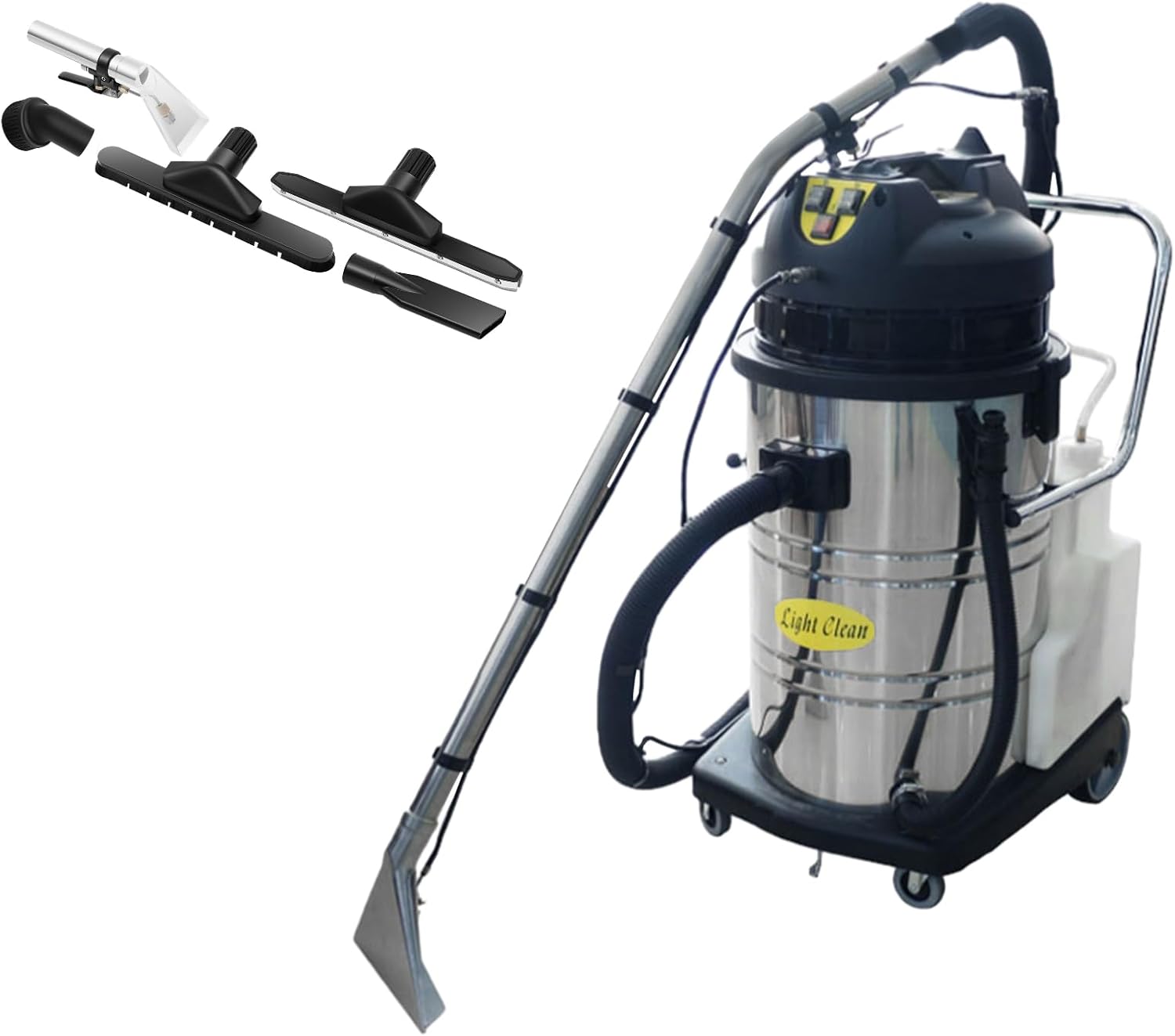 KOLHGNSE 60L Commercial Carpet Cleaner Machine, Heavy Duty Extractor Vacuum Washing Machine 2 in 1 Multi-Purpose Floor Cleaning Machine Sofa Curtain Carpet Cleaning Machine