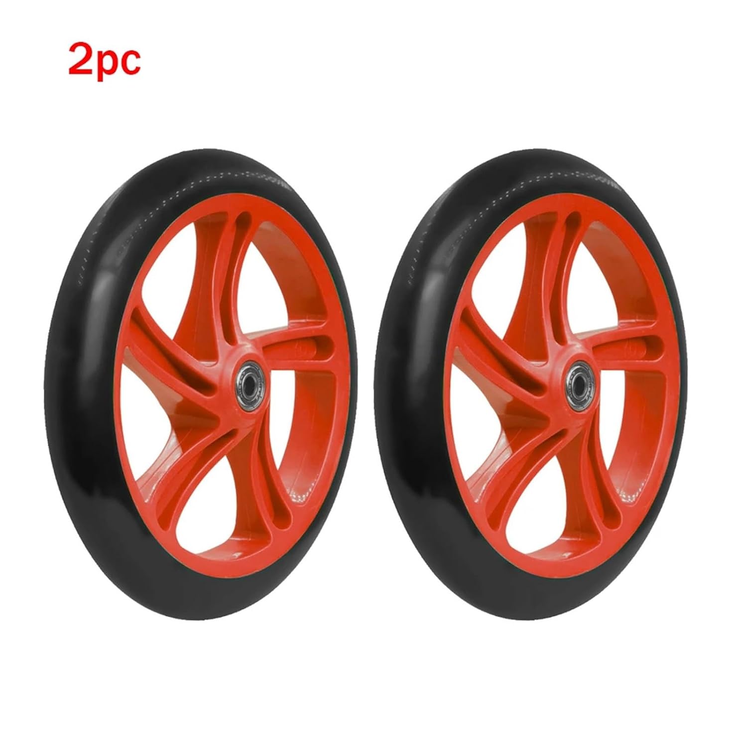 2 PCS Solid Wheel 200mm Scooter Kick Scooter with ABEC 7 Bearing Wheel Replacement Scooter Wheels(Plum)