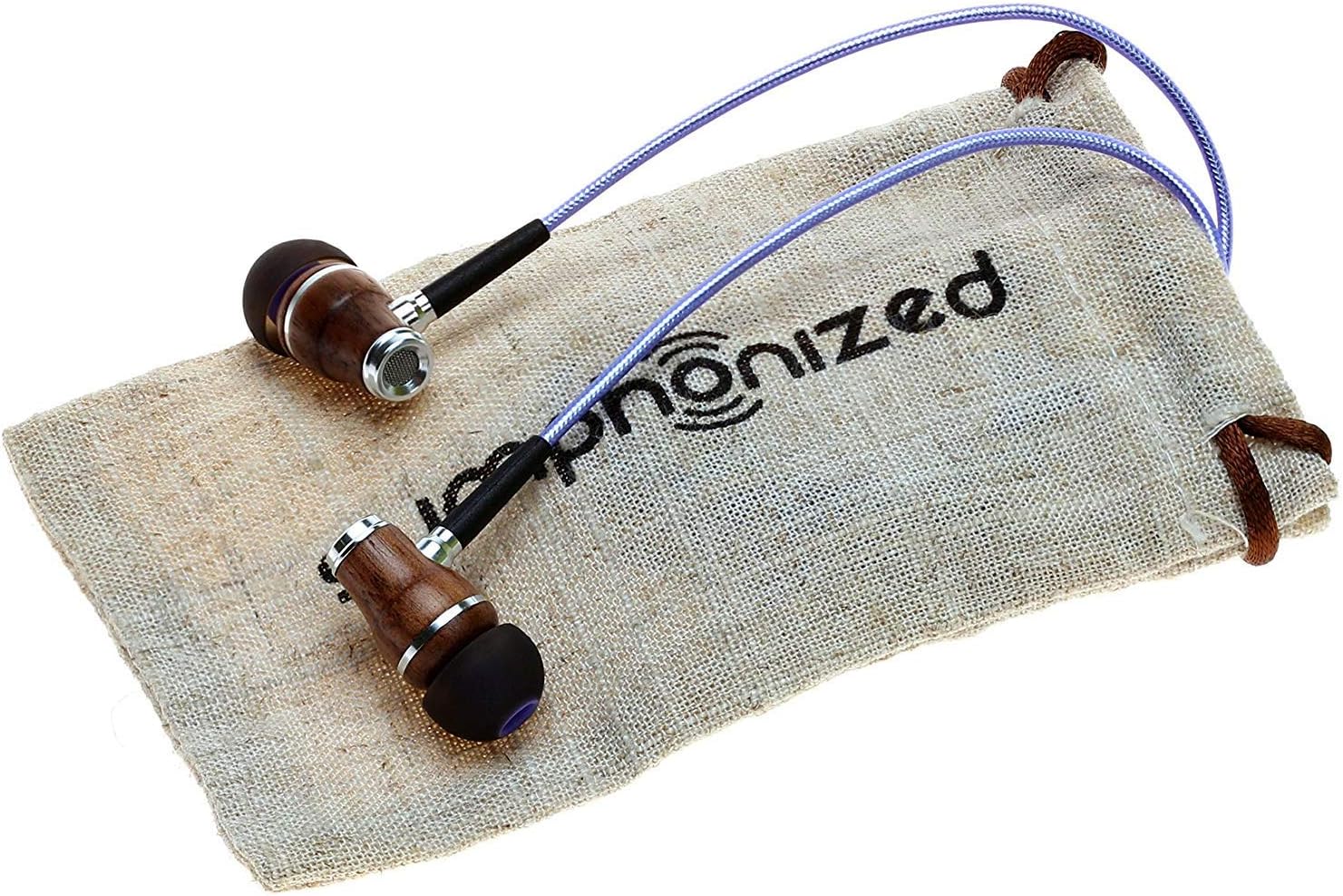 Symphonized NRG 2.0 Wood Earbuds Wired - Bulk 48-Pack for School! Studio-Tuned Sound & Booming Bass - Headphones for School with Mic, Classroom Headphones with Tangle-Free Cable