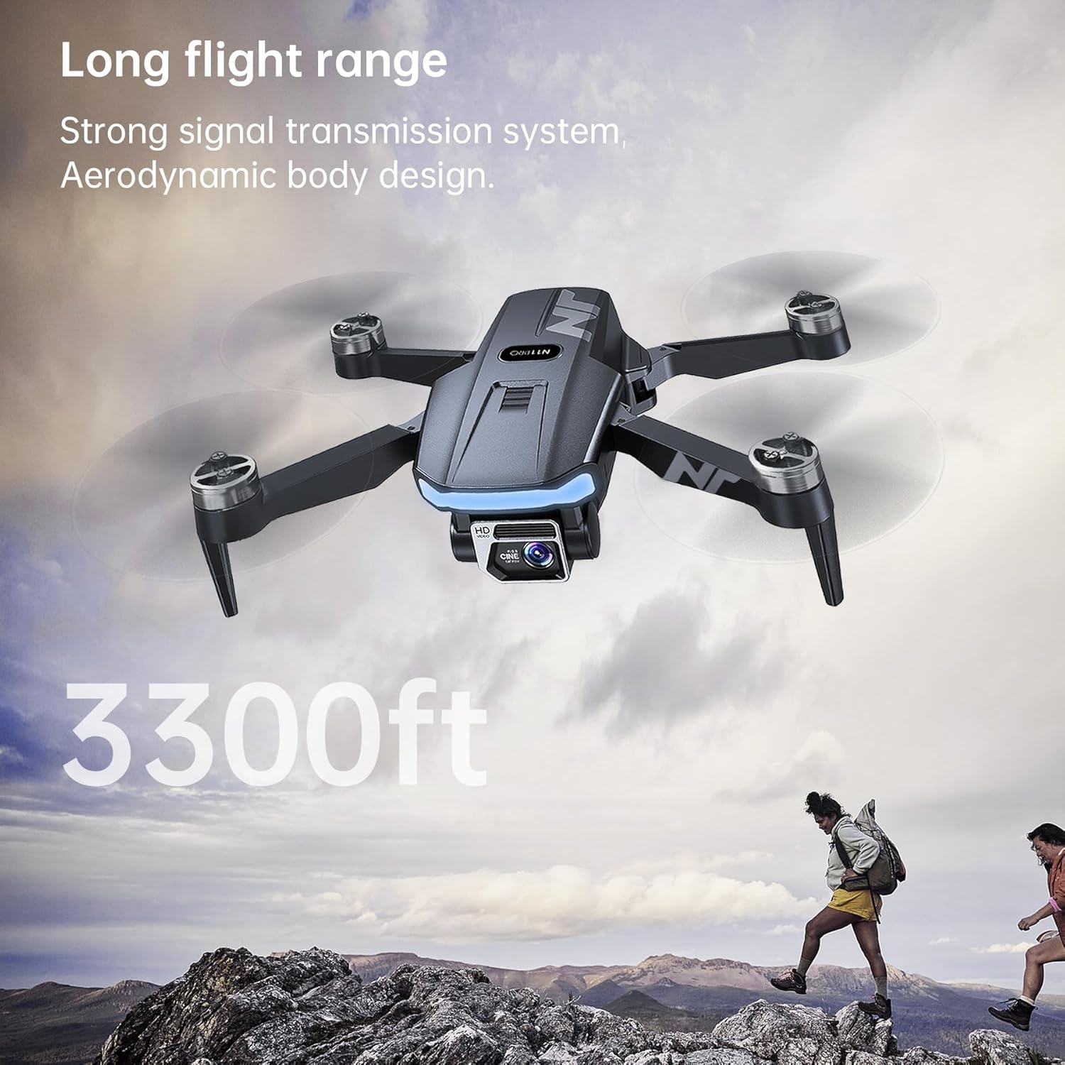 N11 PRO GPS Drone with Camera for Adults 4K UHD, 90 Min Long Flight Time, Long Control Range, Auto Return, Follow Me, Brushless Motor, 5G FPV RC Quadcopter for Beginners