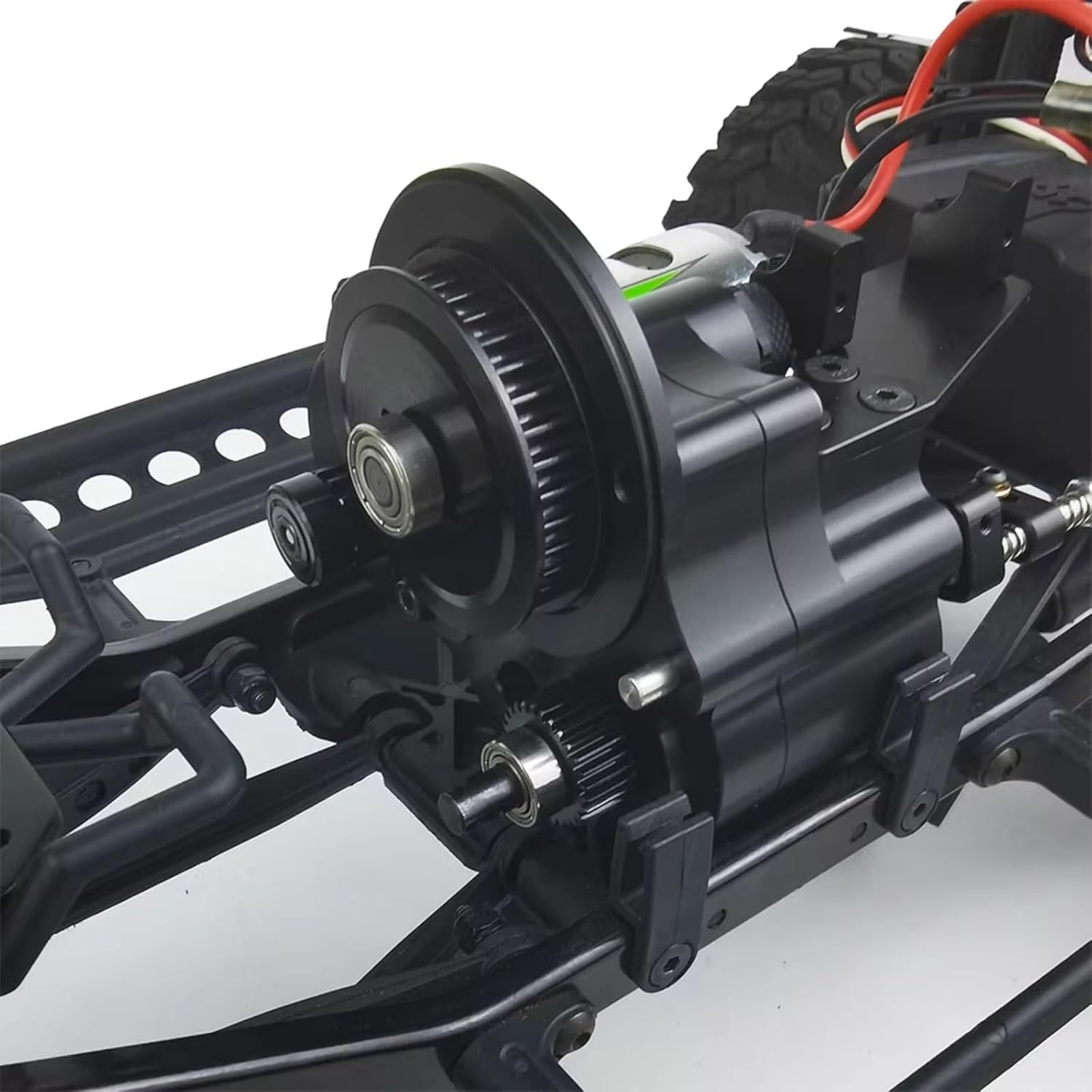 RC Gearboxes For Axial For SCX10 For Wrangler For Wraith 90048 1/10 Metal 2 Speed Reverse Gearbox Transmission Belt RC Crawler Car Parts