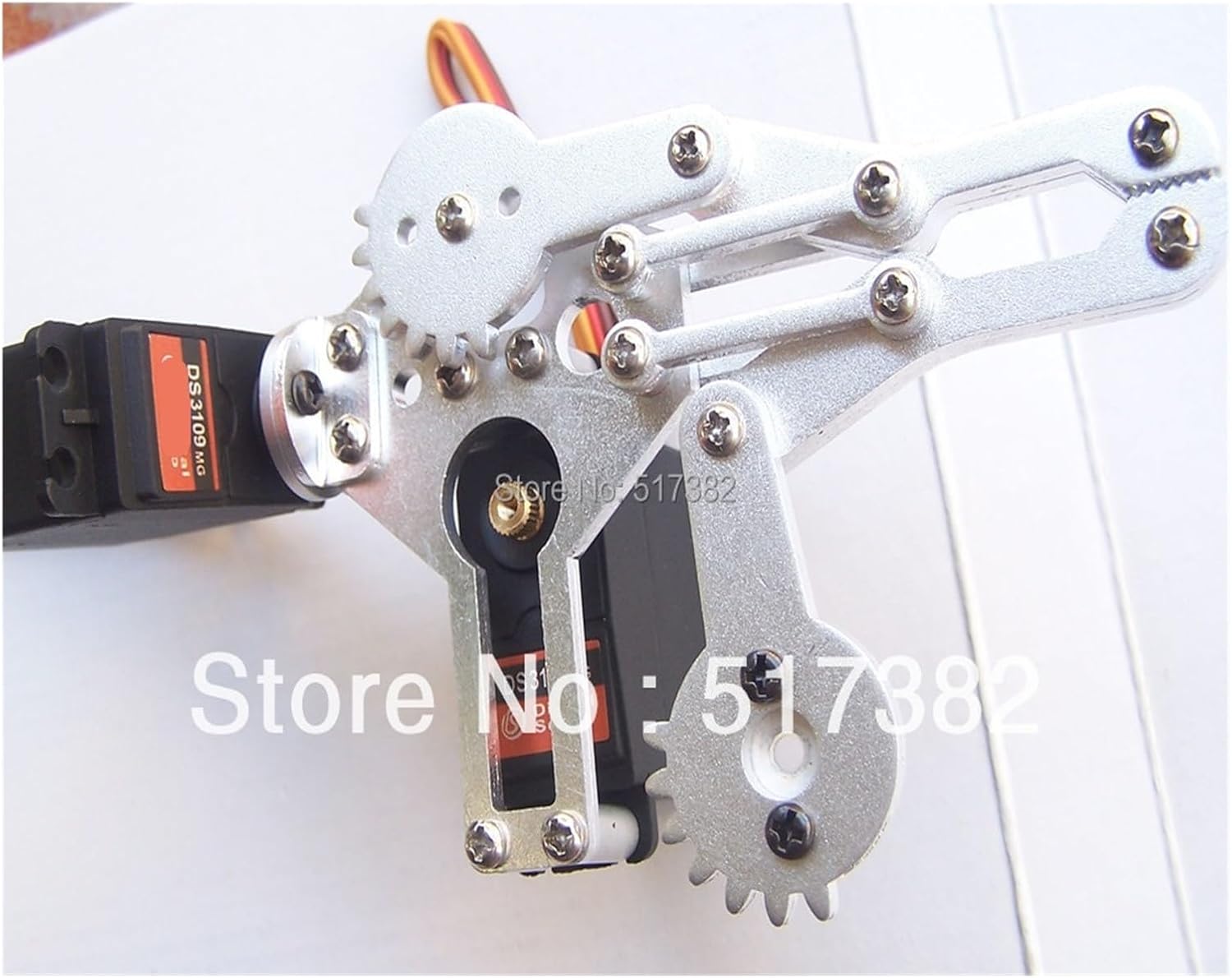 DOF Robotic Arm Gripper Mounting Kit + 2 DS3109 Metal Gear Digital Servo 9 kg + 2 Round Metal Brackets 25T