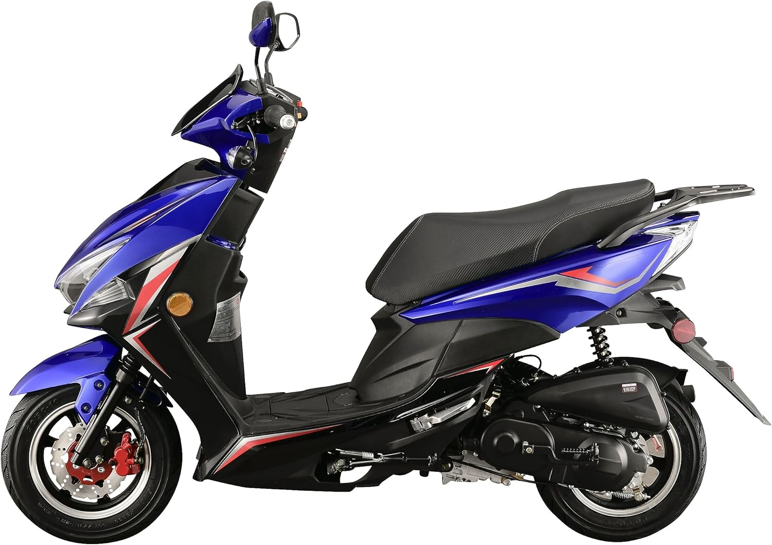 HHH Scooter X18 150cc Moped Street Gas 150cc Scooter Moped 150 for Adults and Youth Upgraded 10 inch Aluminum Wheels (Red Color)