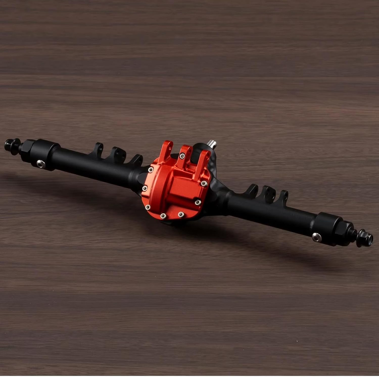 Compatible with Axial for SCX10 II VS4-10 HD44 1/10 RC for Rock Crawler Car Parts Aluminum Offset Straight Axle Set RC Front and Rear Axle(Silver)