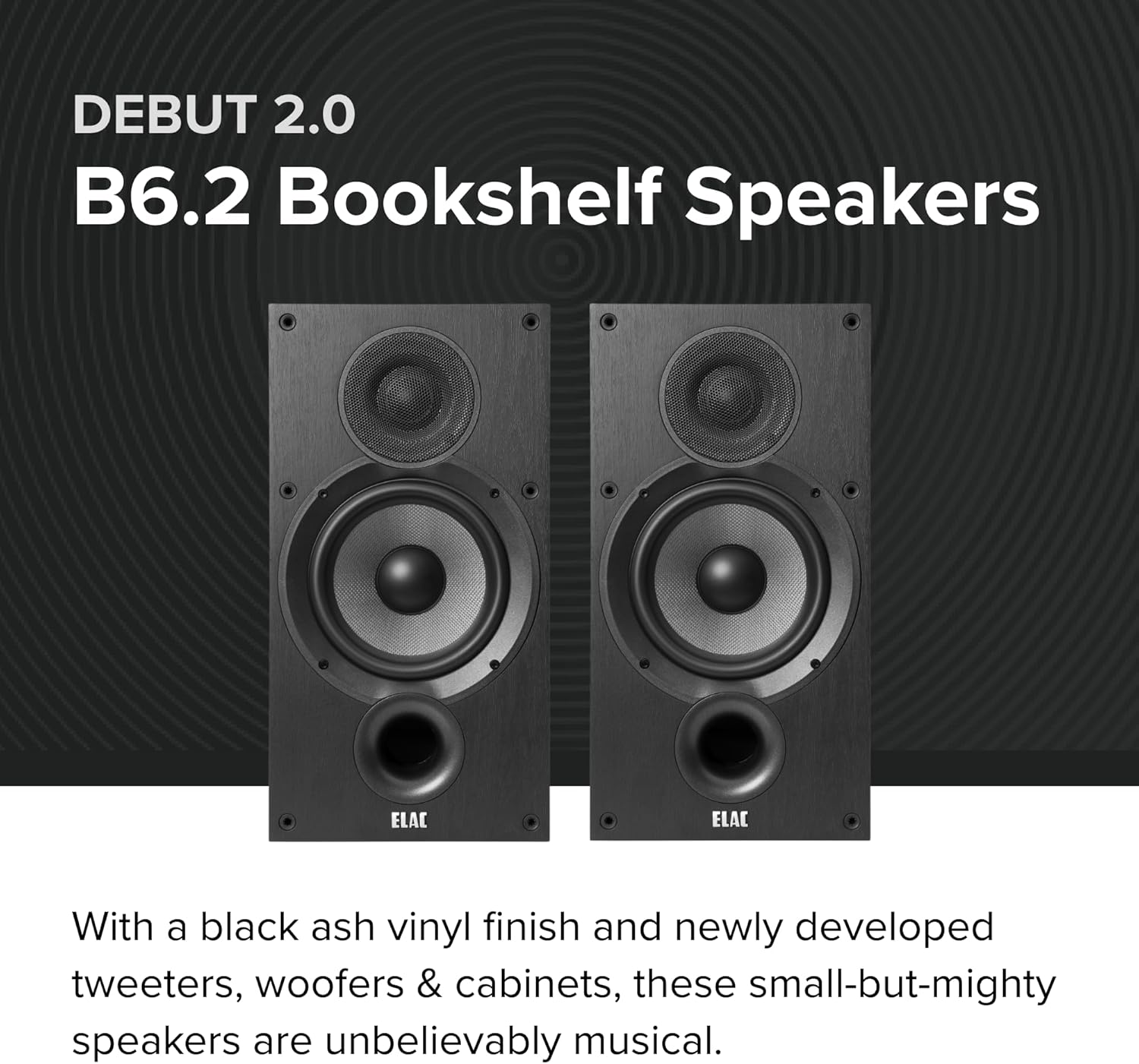 ELAC Debut 2.0 B6.2 Bookshelf Speakers