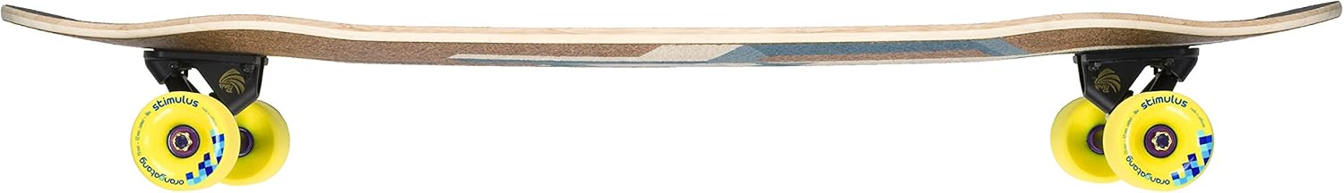 Loaded Boards Basalt Tesseract Bamboo Longboard Skateboard Complete (Dark Blue, 86a Stimulus Wheels)