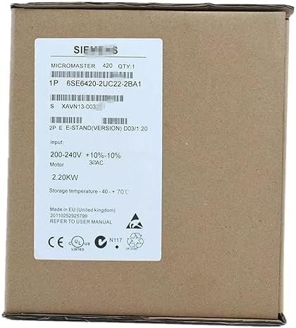 6SE6420-2UC22-2BA1 Servo Drive 2.2Kw 6SE64202UC222BA1 MM420 Sealed in Box 1 Year Warranty