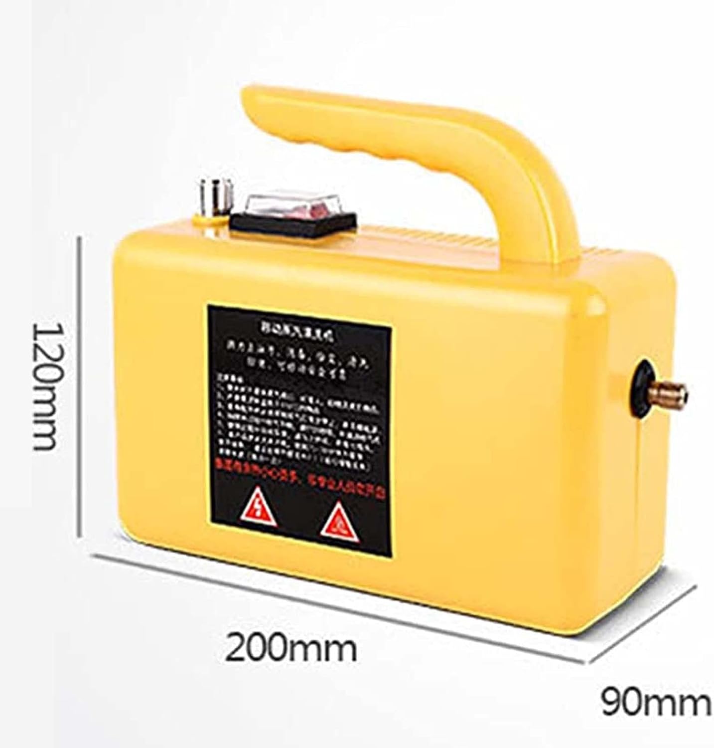 110V/220V High Pressure Steam Cleaner,2600W Handheld High Temperature Cleaner,Tankless Heavy Duty Household Grout Tile Kitchen Fuel Truck,Yellow-220V