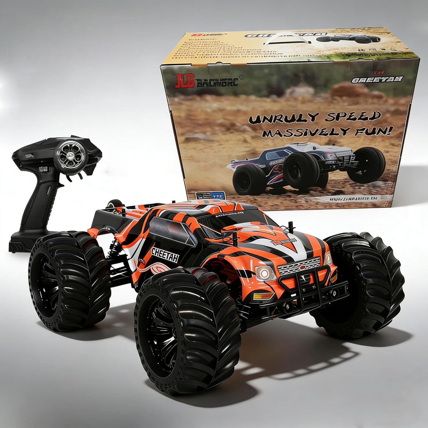 JLBRACINGRC 1:10 Scale Remote Control Car,80+KM/H High Speed RTR RC Truck,2.4GHZ Radio Controlled Electric Cars,4WD 4x4 Off Road Monster Truck,IPX7 Waterproof Brushless RC Car for Adults