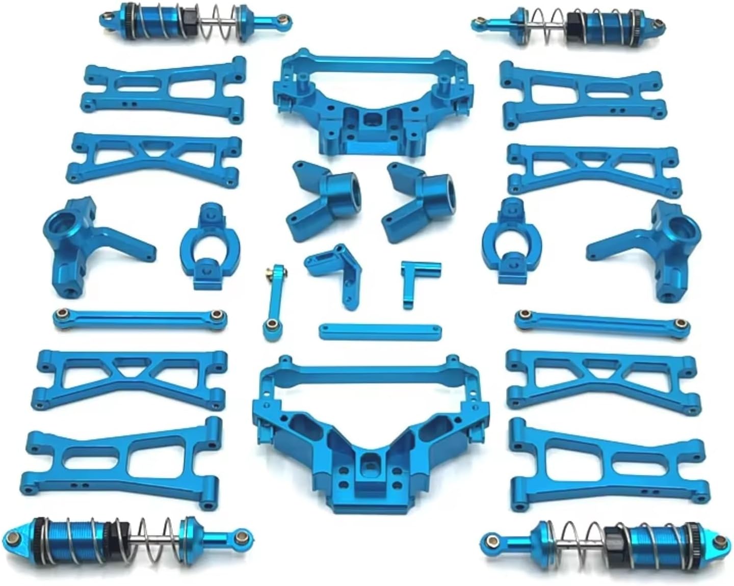 RC Car Accessories For HSp 14321 For JJRC C8802 YDJ-D879 1/14 Metal Steering Cup Shell Strut Shock Absorber Suspension Bracket Kit RC Car Parts And Accessories(Blue)