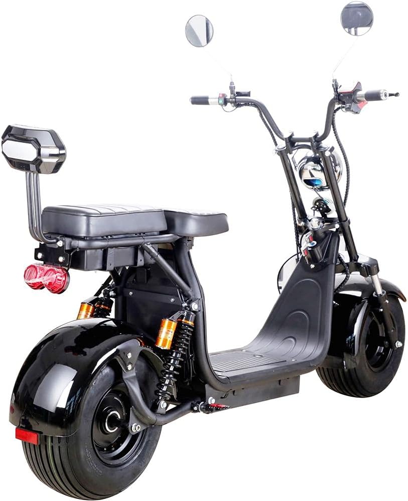 MotoTec Knockout 60v 2000w Lithium Electric Scooter Black