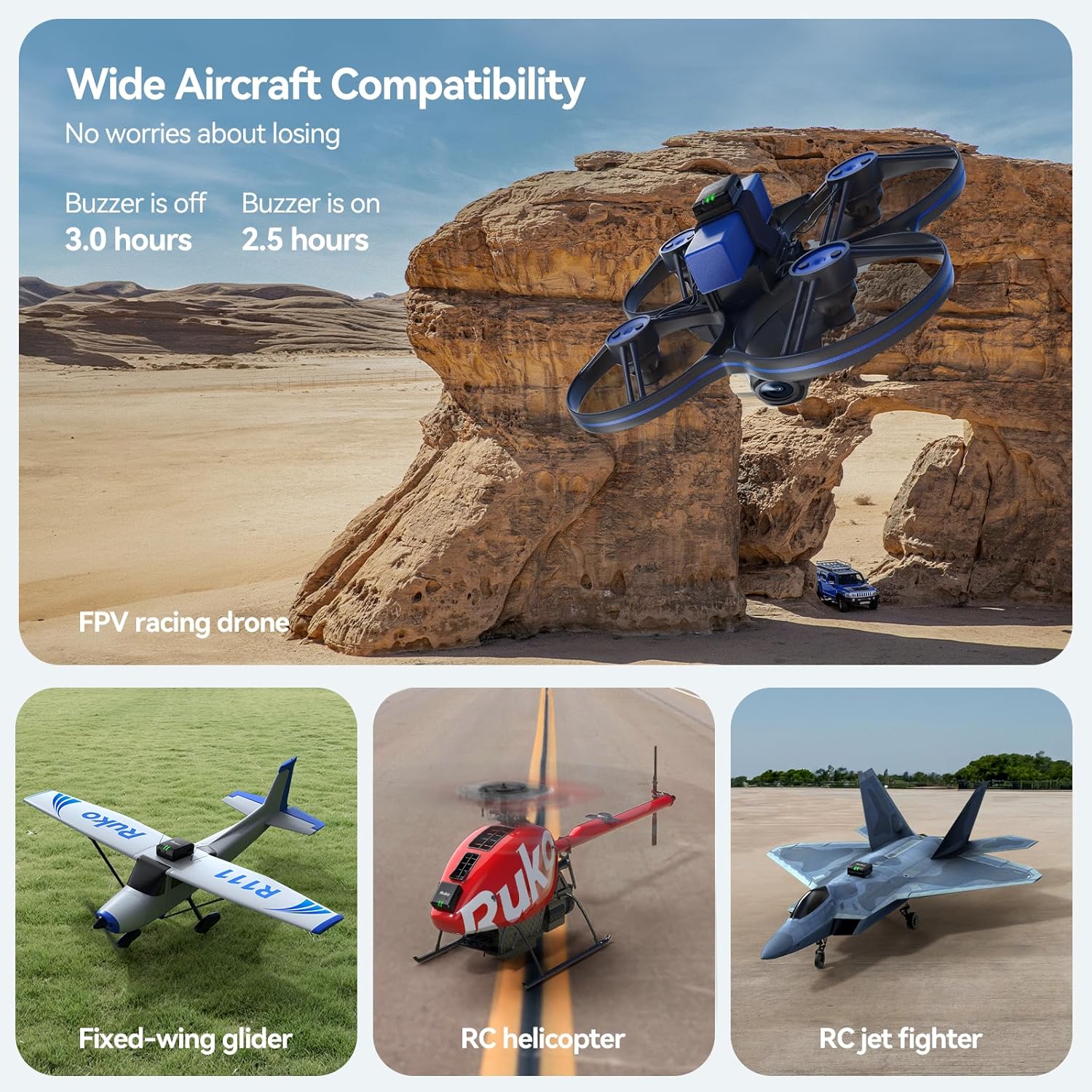 Ruko U11MINI 4K, Under 249g Pocket Drone with Camera for Adults 8K Photo 4K/30fps Video and Ruko R111S RC Aircraft GPS Tracker/Finder with Beeper