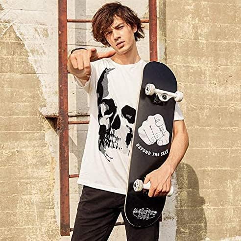 Four-Wheel Skateboard Road Professional Maple Skateboard Portable Adult Male and Female Double Twist Skateboard Suitable for Adults and Teenagers 31.5 inches