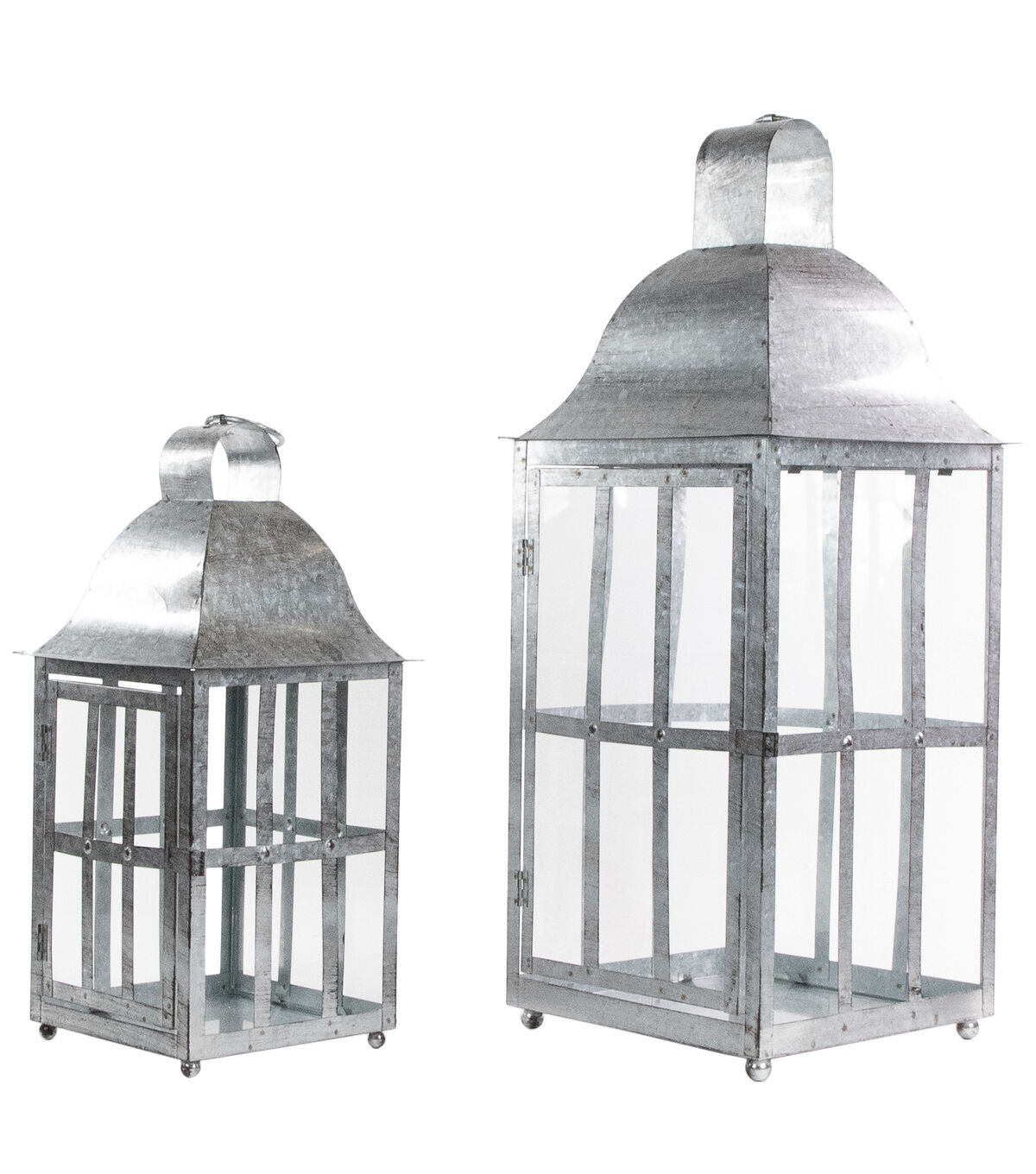 Northlight 2ct Galvanized Metal Candle Lanterns