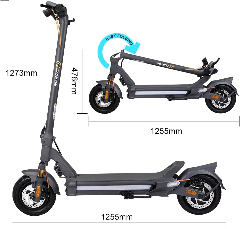Electric Scooter, Up to 31 MPH, 50-Mile Long Range, Dual Brake & Dual Suspension, 1600W Peak Motor, Off-Road Heavy Duty E-Scooter for Adults and Teens, 300+ lbs