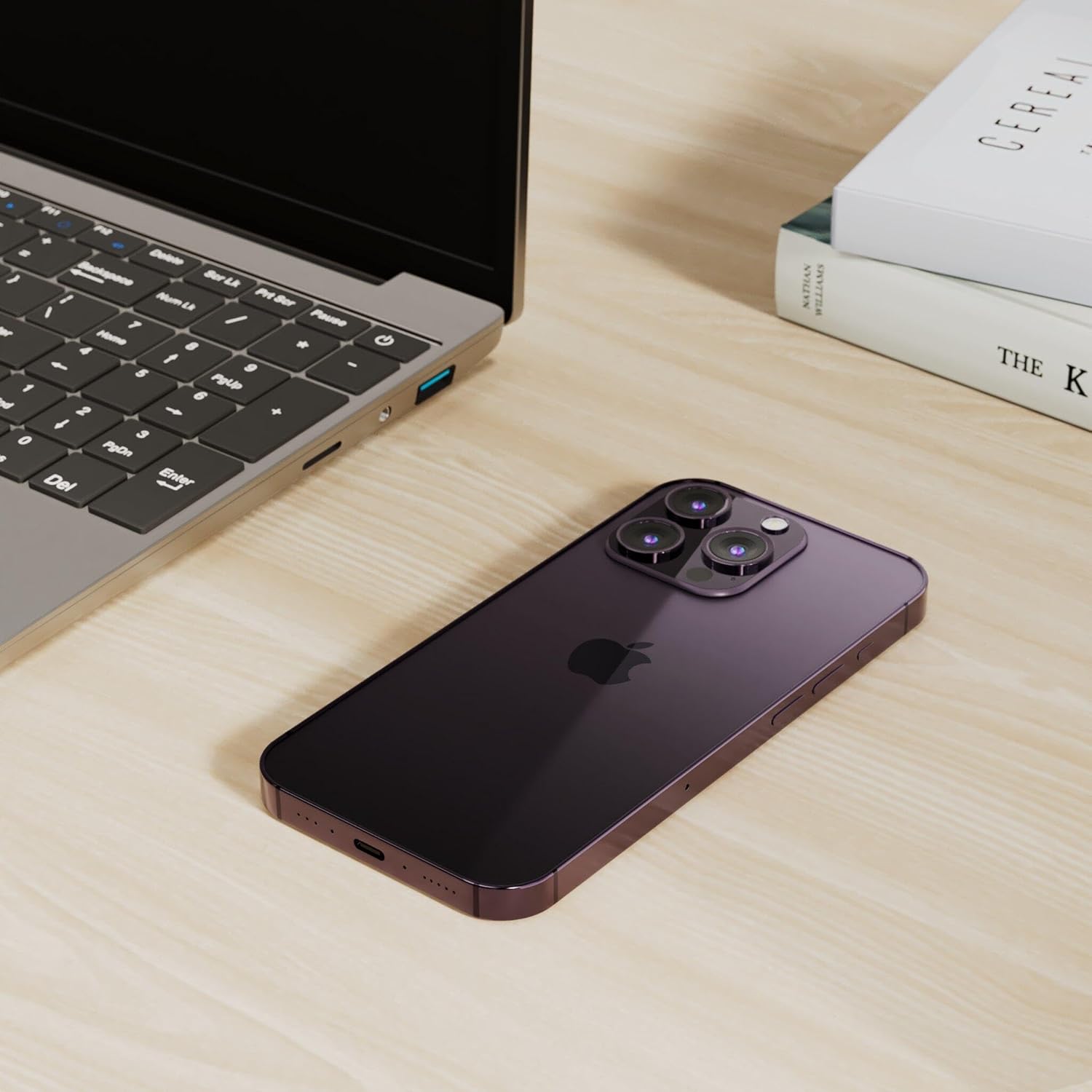 Apple iPhone 14 Pro, 128GB, Deep Purple - Unlocked (Renewed)