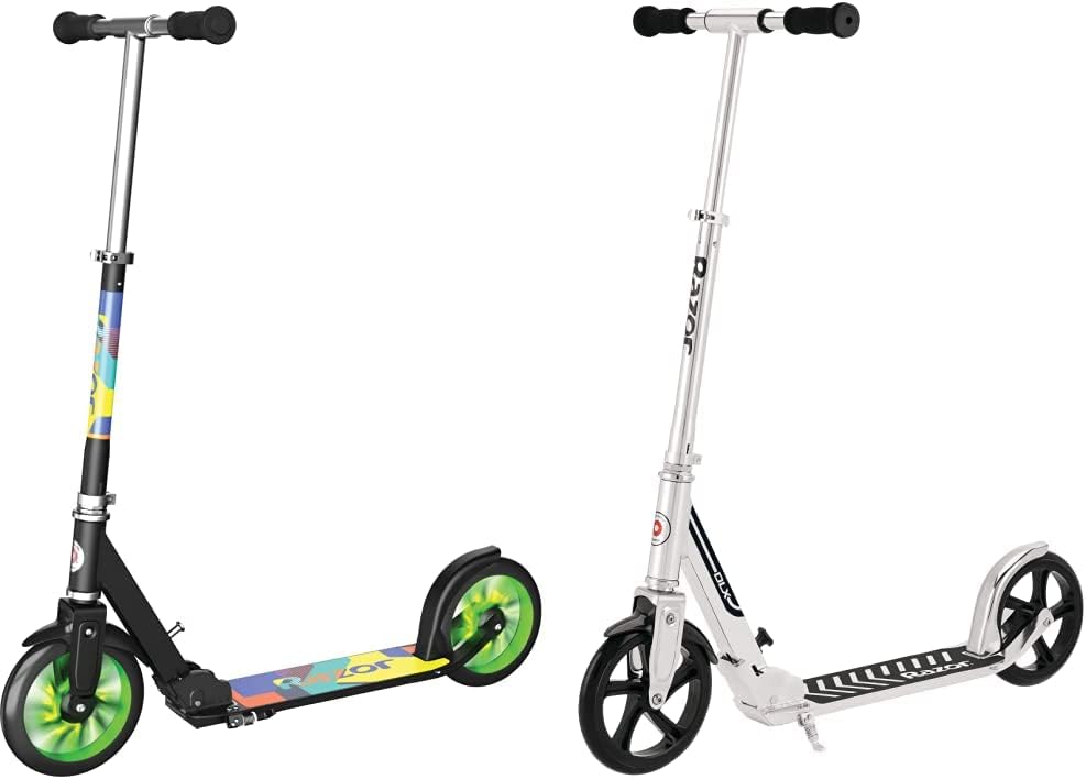 Razor A5 Lux Kick Scooter for Kids Ages 8+ and Razor A5 DLX Kick Scooter for Kids Ages 8+ Bundle