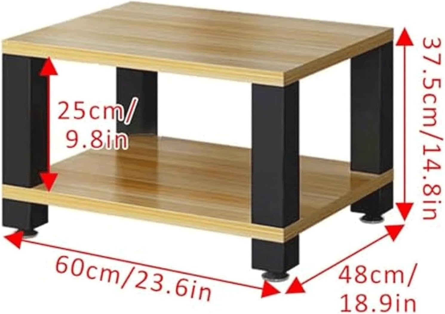 PZEOB Audio Rack Cabinet Wooden Media Stand Modern Stereo Stands Media Audio Tower Rack Open Design Stereo Cabinets Audio-Video Shelving(Natural