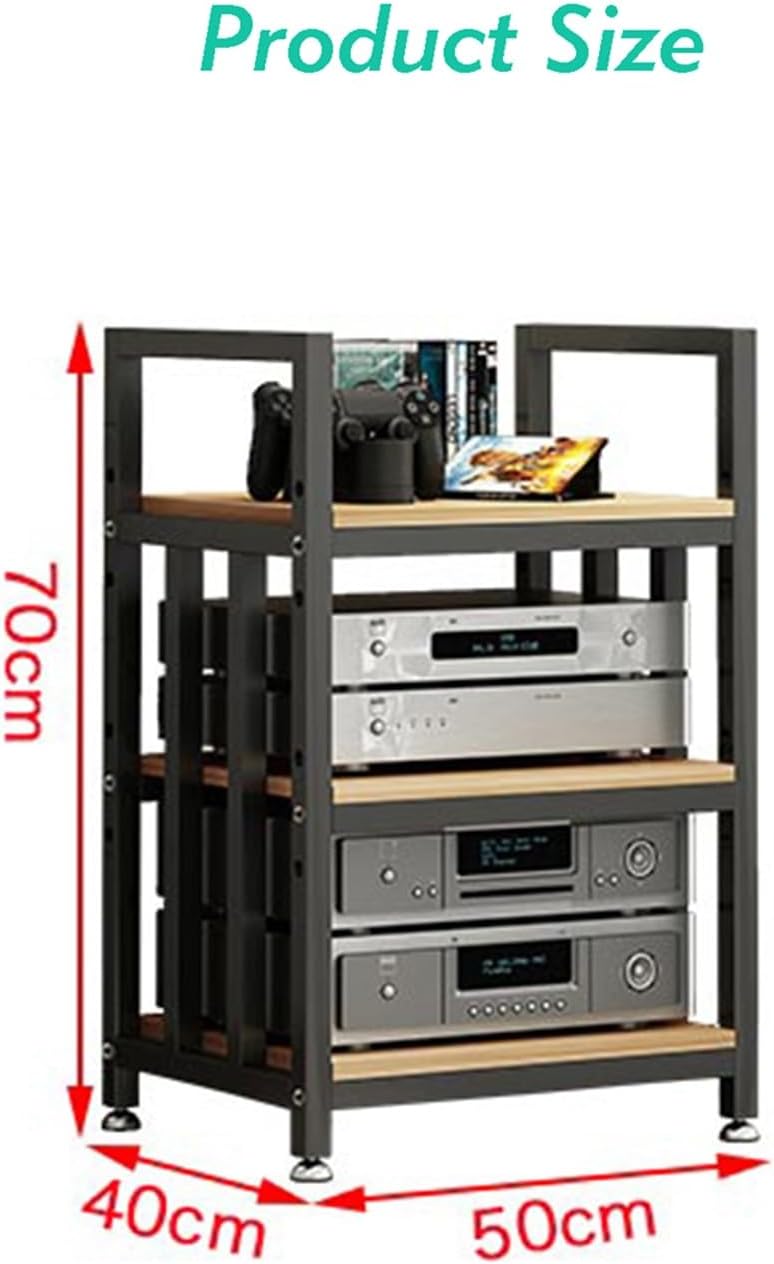 YLQFGUVWK 3 Tier Furniture Media Stand DVD CD Player Stand Audio Stand with Height Adjustable Wooden Boards for Home/Office/Audio Video (Color : White