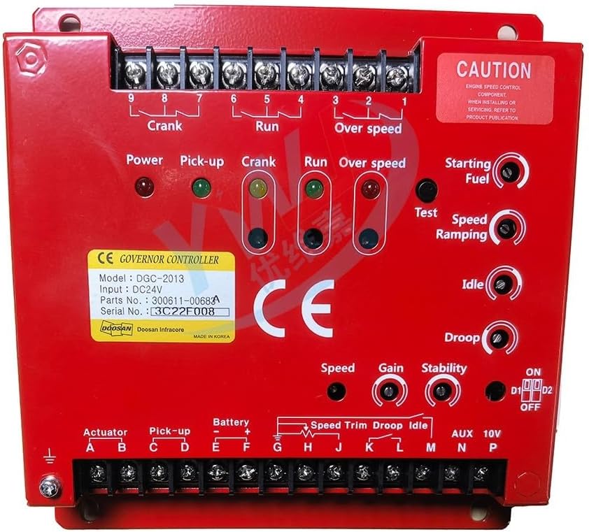 300611-00683A DGC2013 Generator Speed Controller Governor ESC Board DGC-2013 Generating Set Control Module(300611-00683A red)