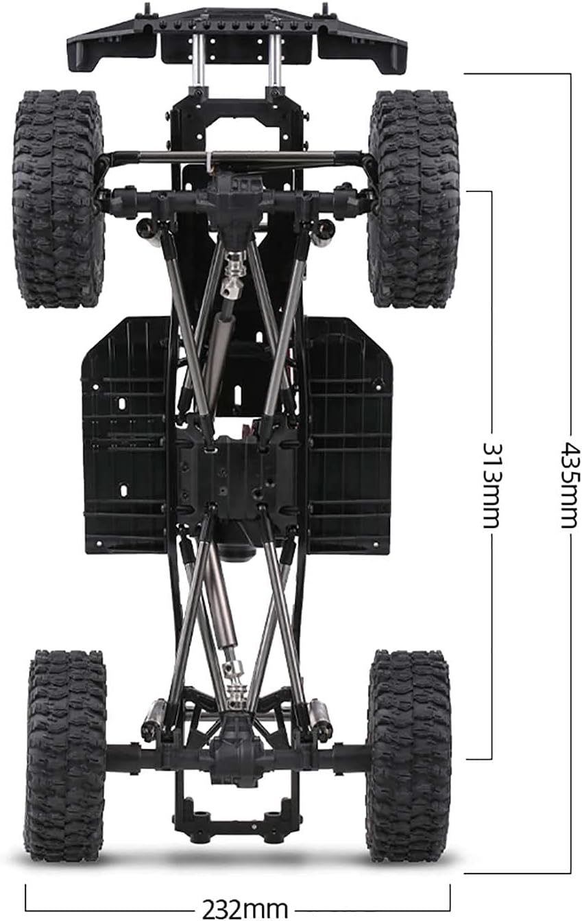 AUSTAR 313mm Wheelbase Chassis Frame w/Tries for 1/10 AXIAL SCX10 II 90046 90047 RC Crawler Climbing Car DIY