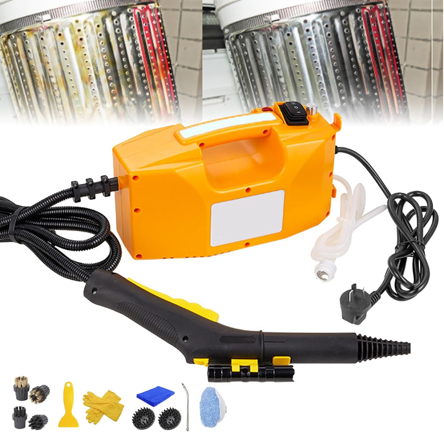 ZHDANB 2600W Portable steam Cleaner, steam Cleaner for Home, Adjustable steam, 20s Quick Heat-Up, Acid and Alkali Resistant, steam Cleaner for Floor, for Kitchen,Car OptionB-110V