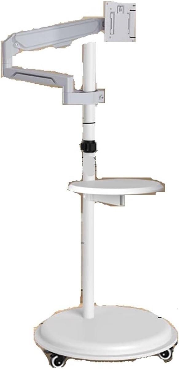 White Monitor Notebook Dual-Screen Multi-Screen Floor-Standing air Pressure Mobile Stand