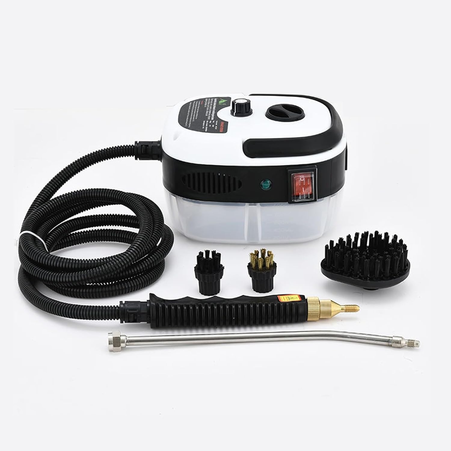 Portable Handheld Steam Cleaner 6-Level Adjustable Handle, 10s Heat-Up, Large Quarts Tank, High Pressure Steam Machine for Dirt Grease Grout Tile Floor Car(Style1)