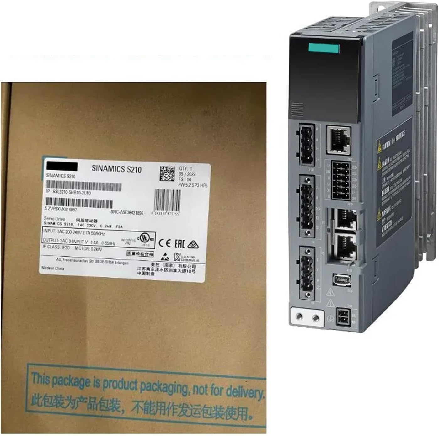 Expedited 6SL3210-5HB10-2UF0 Servo Drive 6SL32105HB102UF0 Sealed in Box with One Year Warranty Factory Seal