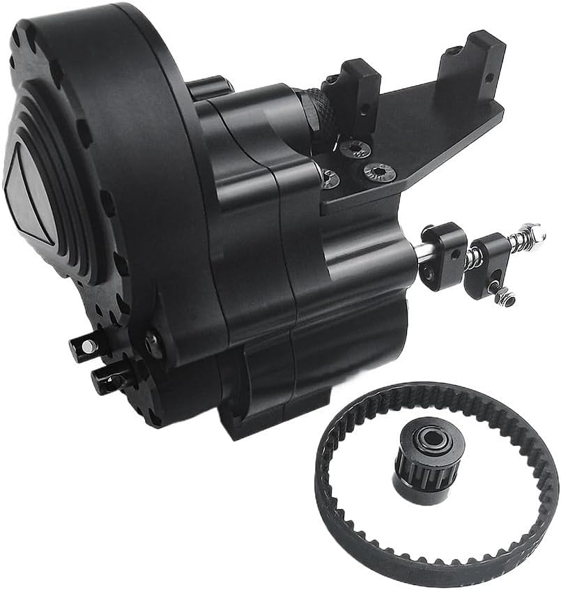 Compatible Reverse Gearbox with Transmission Belt Compatible with 1/10 RC Crawler Car Two Speed Upgrade Parts