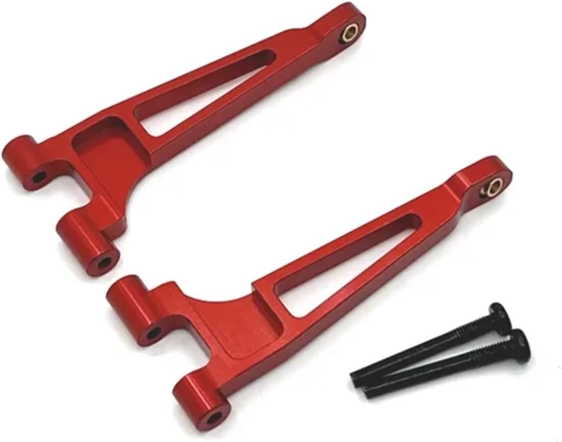 Compatible with Mjx 14210 14209 RC Car Upgrade Parts Metal Steering Cup Upper and Lower for Swing Arm Kit Shock Tower Bracket RC Car Parts(Red)