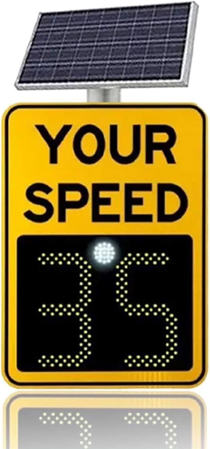 Solar LED Solar Radar Speed Limit Signs, Display Traffic, Aluminum Guns and Accessories