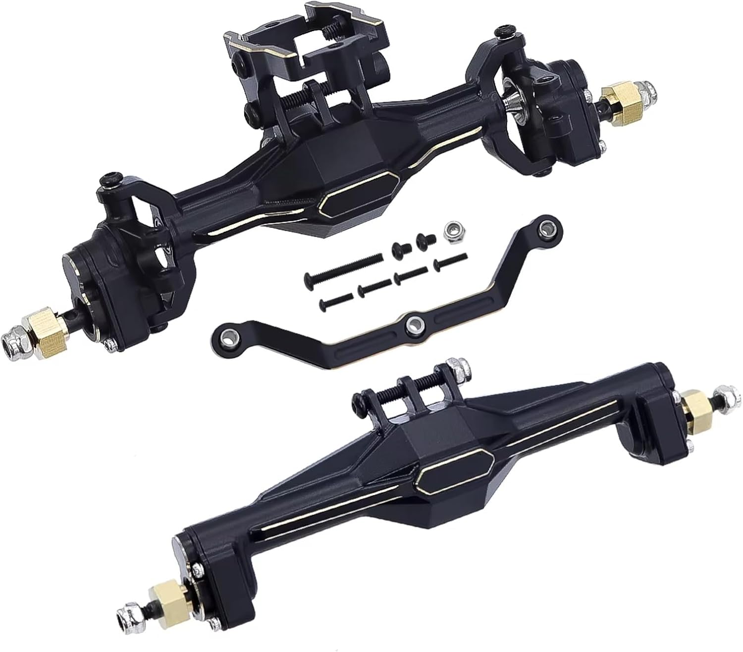 Rc Crawlers Axles For TRX4-M 1/18 Brass Black Front Rear Portal Axle Upgrade Ground Clearance 5.5MM Metal Parts Repair RC Crawler(1set)