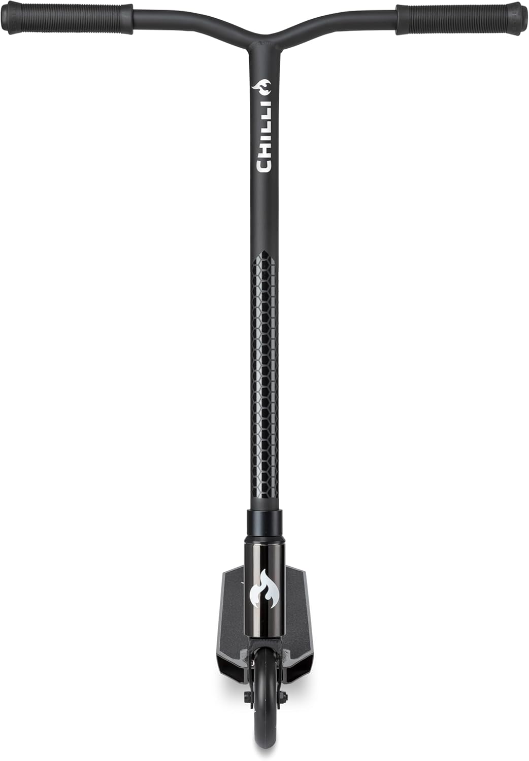 Chilli Pro Scooter - Rocky V2 Black Neochrome Extreme Intermediate Park Stunt Scooter, 110 mm Wheels, Aluminum T-bar, Spider IHC Compression, for Ages 6+