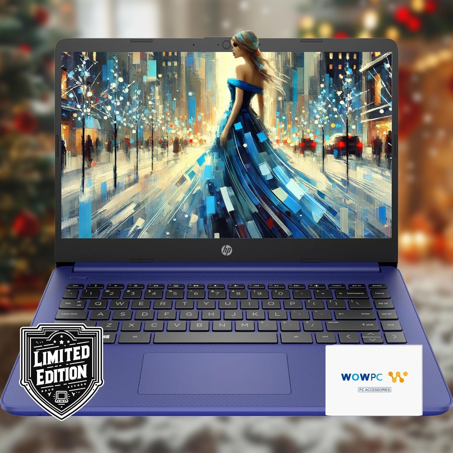 HP 14 Laptop • Back to School Limited Edition with Microsoft 365 • 4-Core Intel CPU • 16GB RAM •1600GB Storage (64GB OnBoard + 512GB External + 1TB OneDrive) • Indigo Blue • w/WOWPC Bundle • Win 11
