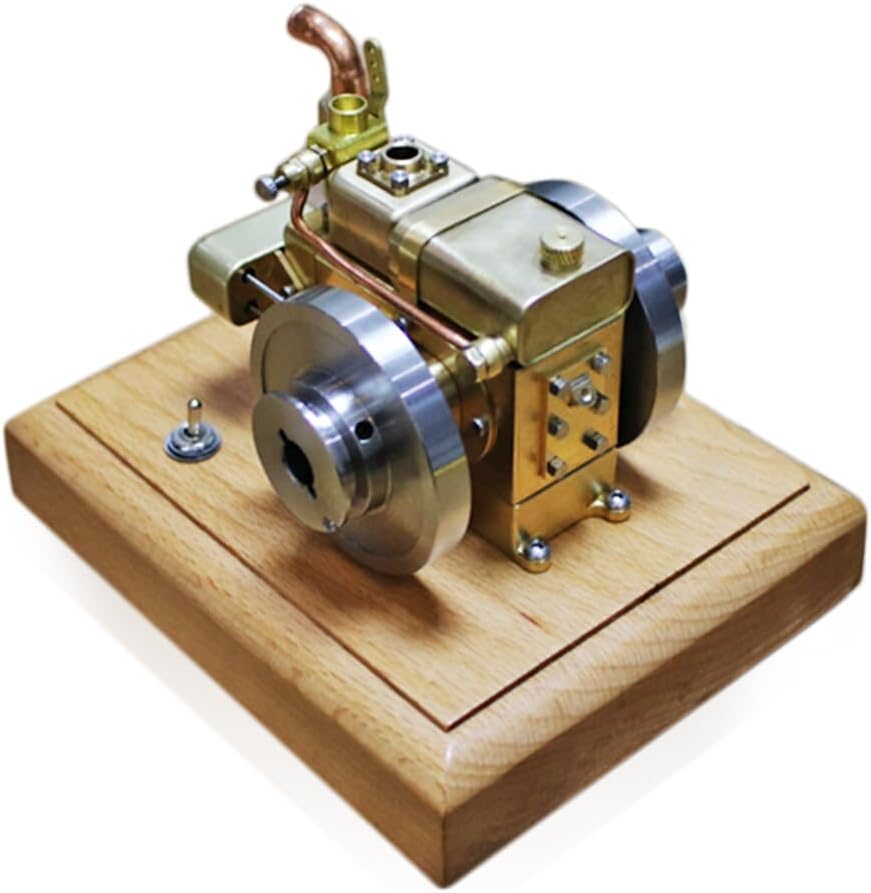 1.6cc Hit and Miss Engine Model Kit That Works, M12A Mini Water-Cooled 4 Stroke Gasoline Engine, Internal Combustion Engines Collectible for Model Hobbyists