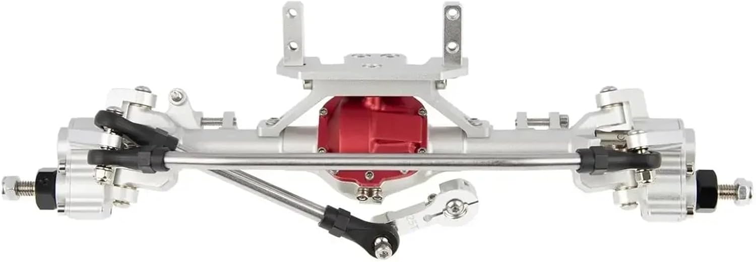 RC Car Parts for Axial 1/10 for SCX10 II 90046 90047 for CC01 RC Crawler Car Parts Replacement Upgrade Front and Rear Portal Axle Car Accessories(Silver)