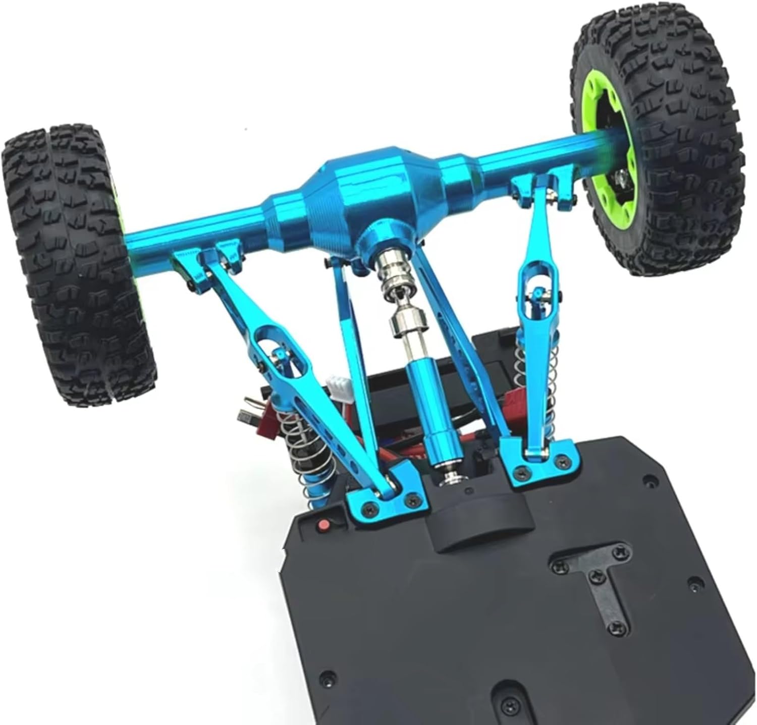 for Wltoys for 124006 12423 12427 12428 12429 1/12 Metal Rear Axle Drive Shaft Shock Absorber Trailing Arms RC Car Upgrade Parts Kit RC Vehicles Parts(Blue)