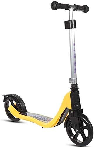 Scooters Kick Scooter for Adults Kids Kick Scooters for Adults/Teens/Kids Height Adjustable Commuter Scooter with with Big PU Wheels Non-Electric 100kg Capacity (Color : Blue) (Color : Orange)