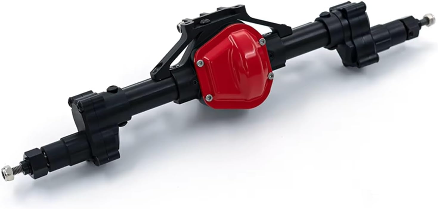 RC Car Parts Compatible with Axial for SCX10 90046 90047 GN8 1/10 RC Car Aluminum Alloy Rear Front Axle Heighten Replacements Upgrade Parts(Black,Rear)