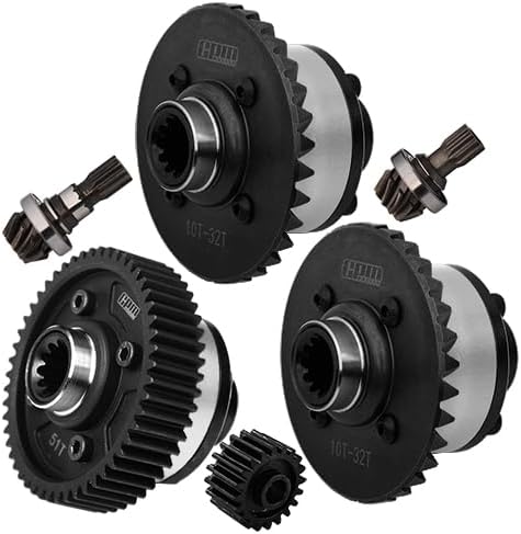 GPM 4140 Medium Carbon Steel +7075 Alloy Front & Center & Rear Complete Differential for TRAXXAS 1/5 X-Maxx 8S Monster Truck-77086-4