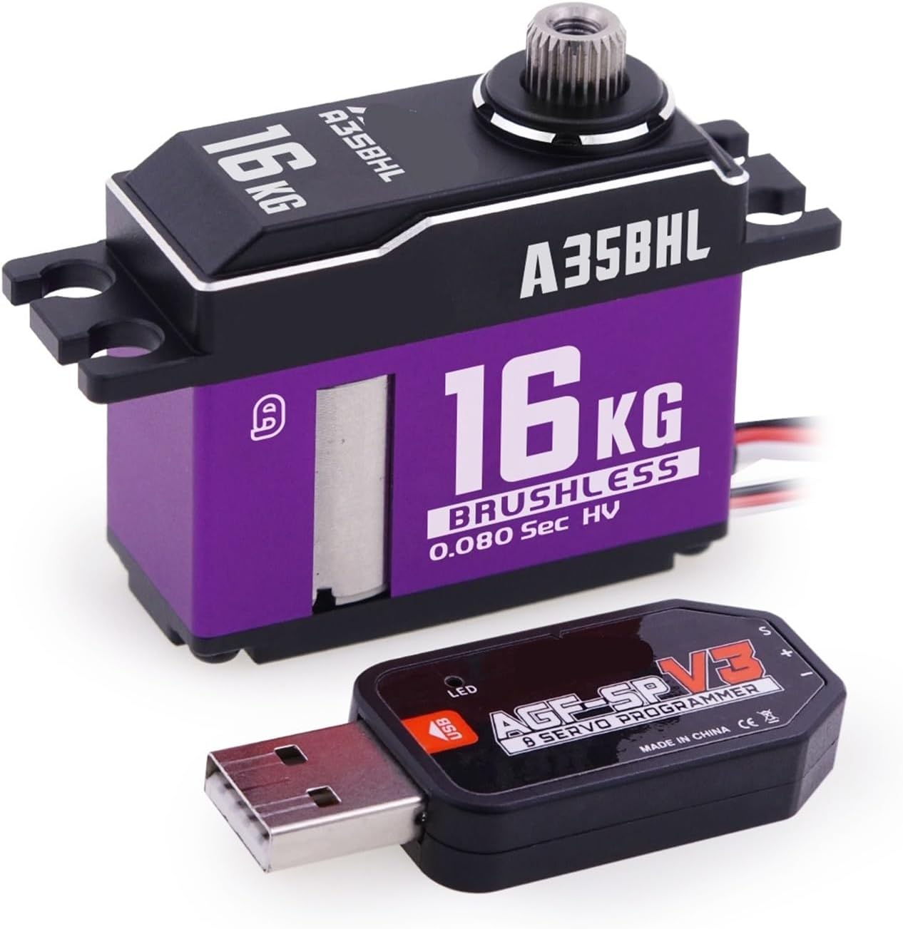 A35BHL A35CHM A35BHM 16KG 12.5KG 8.5KG High Torque Speed ​​HV Programmable Brushless Coreless Servo(A35BHL 16kg Set1)