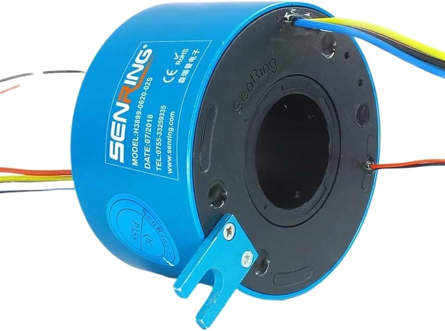 Electrical Rotary Joints 6 Circuits 20A Current 2 Wires 2A Data Conductive Slip Ring 38.1mm Bore Size for Through Hole Slip Ring