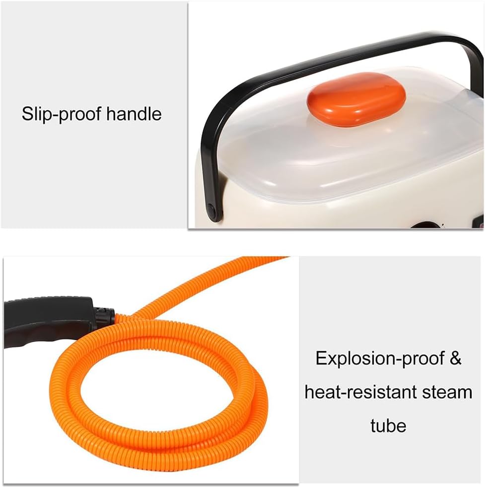 Handheld Steam Cleaner, 2500w High-Pressure Steam, 1500ml Large Water Tank, 6 Adjustable Steam Levels, Multi-Scene Cleaning Brush Head (Green)