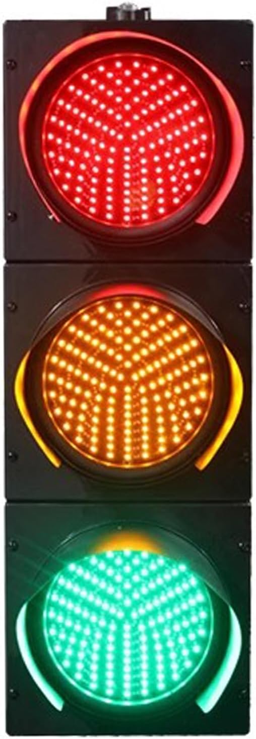 LED Traffic Light, Red/Green/Yellow Light, Waterproof Indicator Warning Light, Industrial Traffic Stop Light, for Intersections, Parking Lane, Toll Station, Car Wash(AC 220V,300mm/12in)