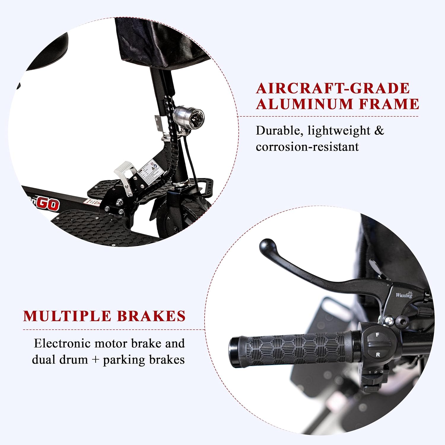 SNAPnGO Three Wheel Portable Mobility Adult Scooter - Aircraft-Grade Aluminum Frame for Top Speeds of 5mph and 13-Mile Range - Folding Feature, 250W Motor, Quick Charge 36V Lightweight Battery