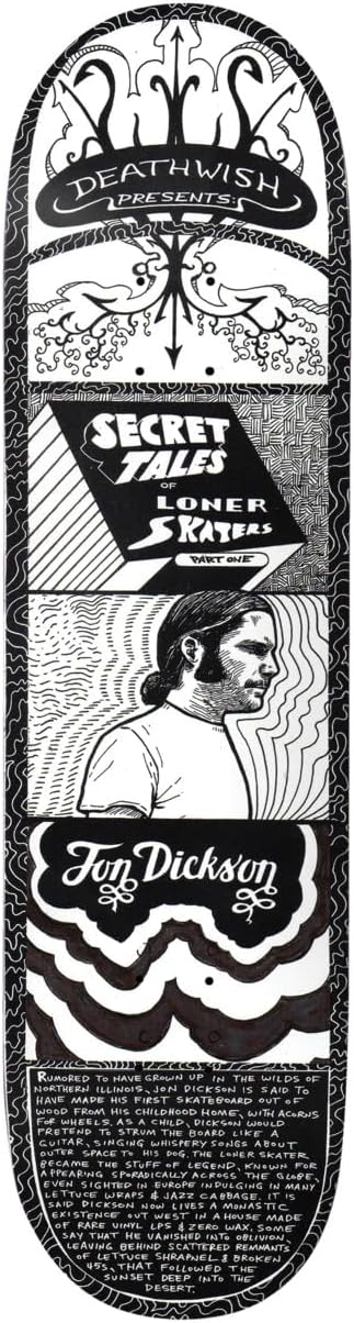 De​athwish Dickson Secret Tales Deck 8.25 - Assembled AS Complete Skateboard